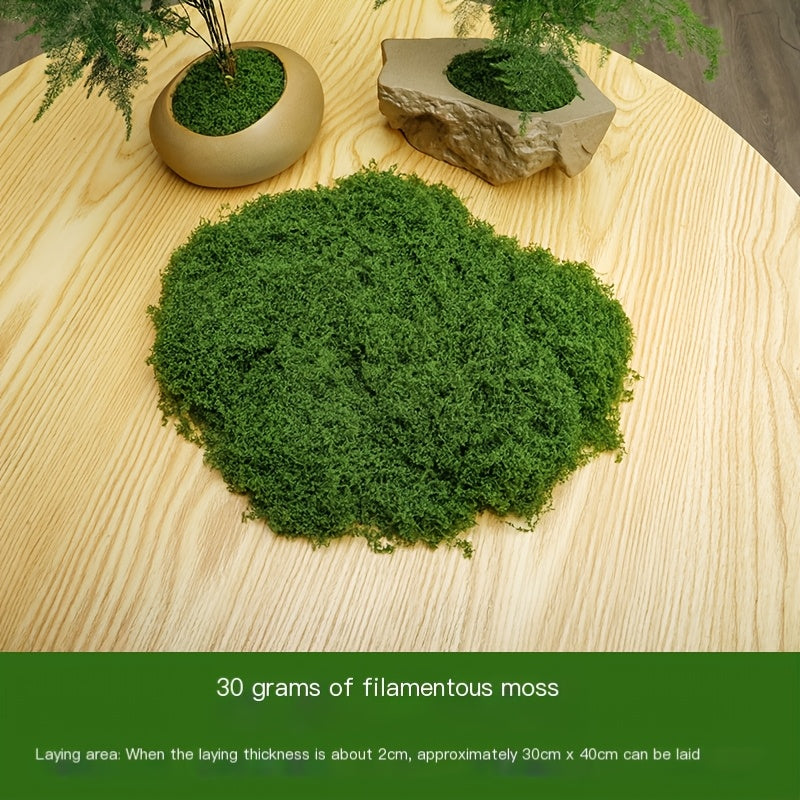 diy artificial moss lawn-Dark Green Filamentous Moss 100g