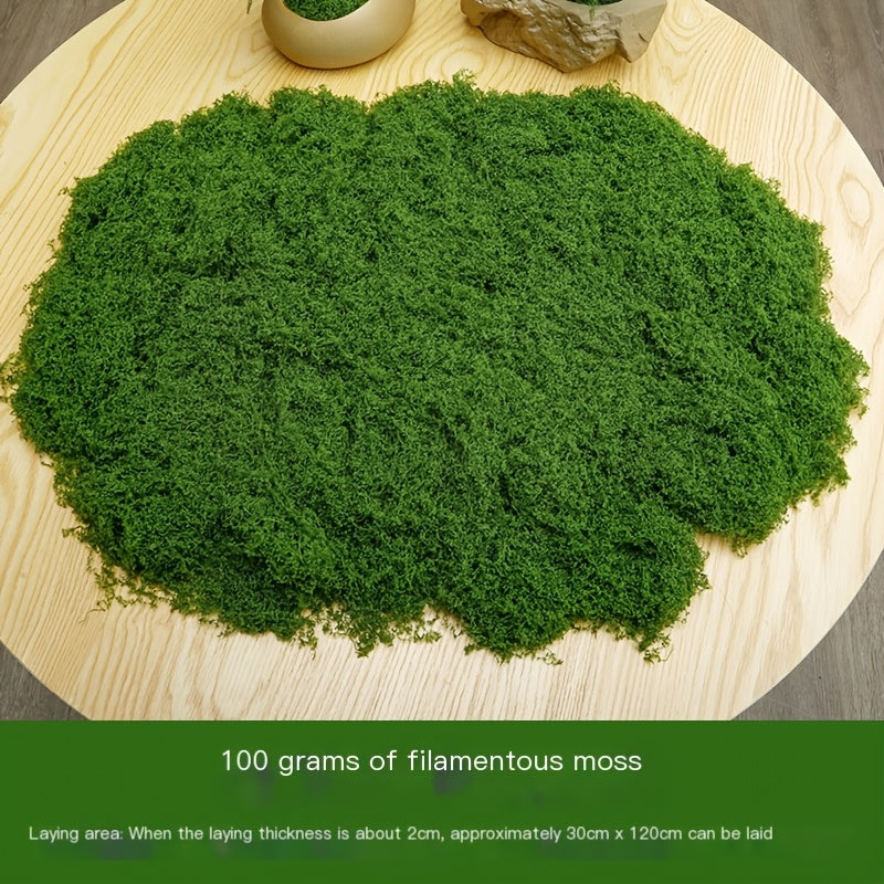 diy artificial moss lawn-Light Green Filamentous Moss 30g