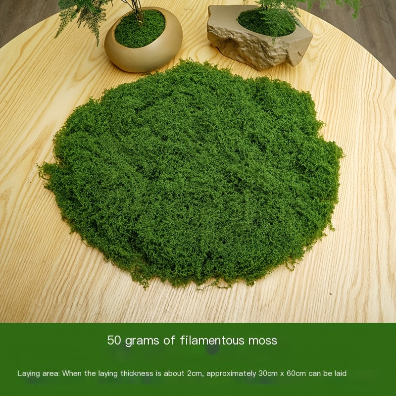 diy artificial moss lawn-Light Green Filamentous Moss 500g Bulk