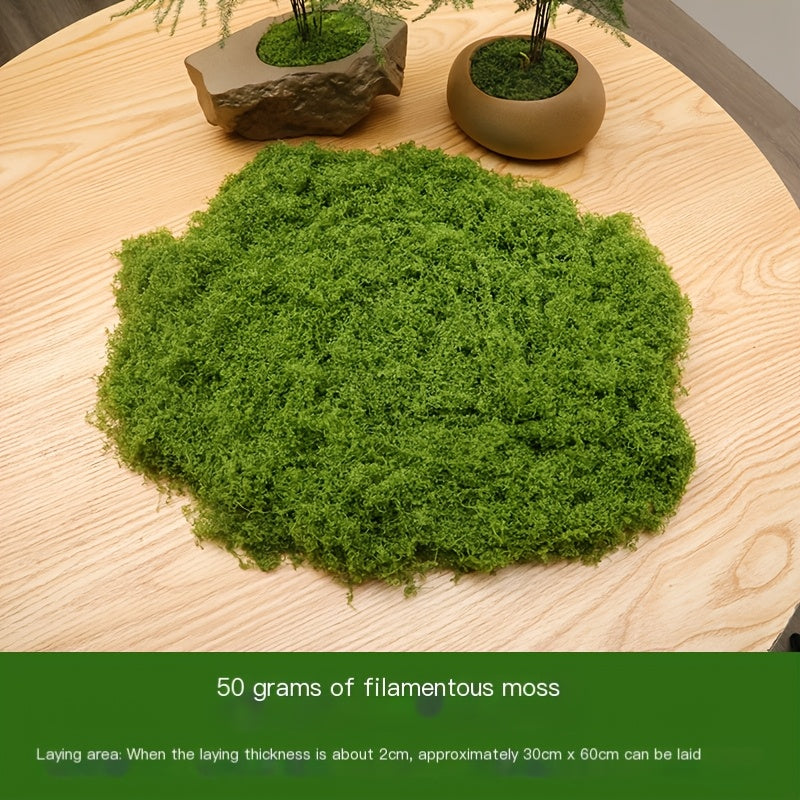diy artificial moss lawn-Light Green Filamentous Moss 500g Bulk
