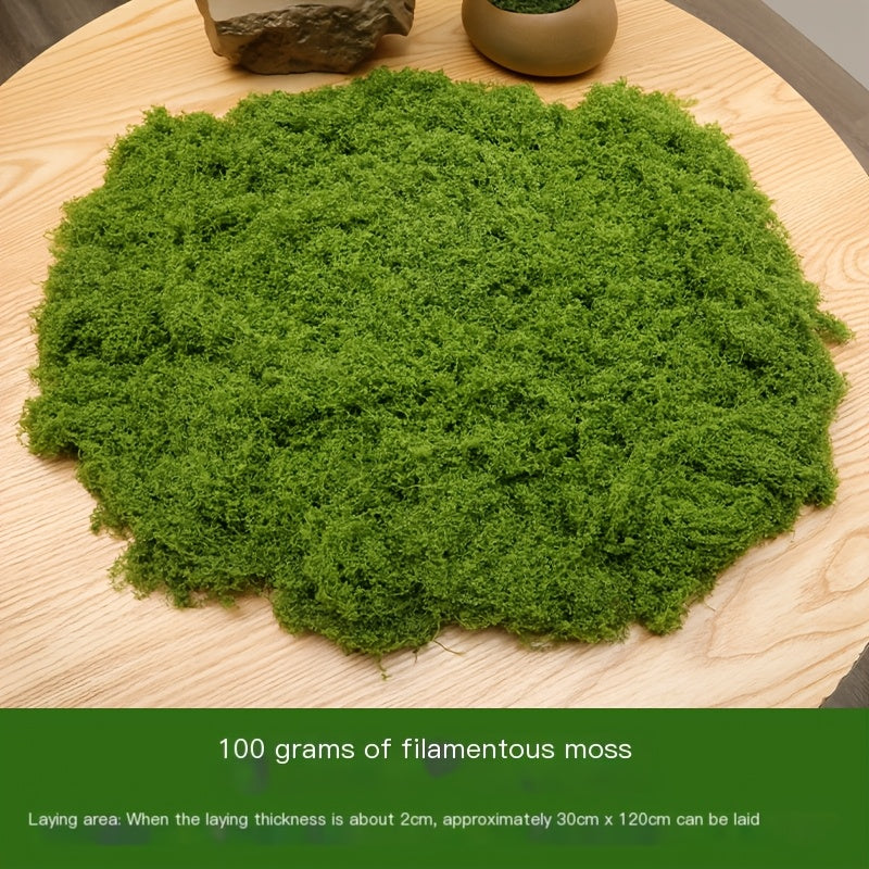diy artificial moss lawn-Light Green Filamentous Moss 50g