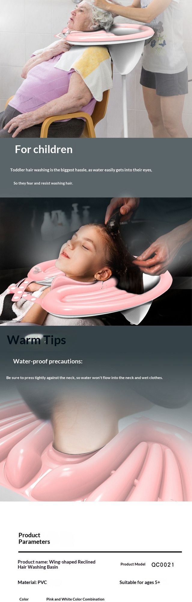 HairWashingBasinBlack+WaterproofRing+DrainageBag