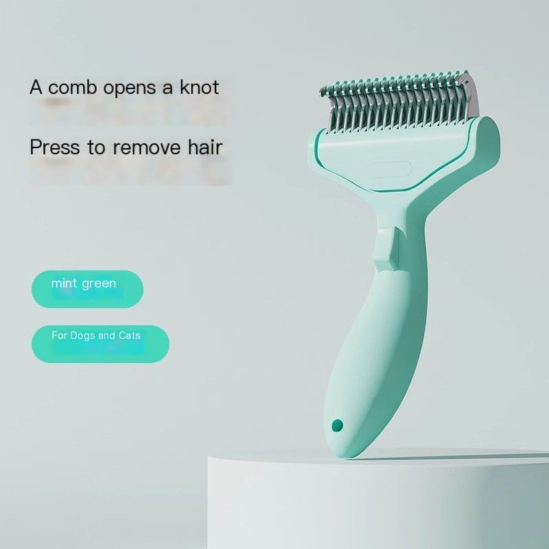 Cat hair comb-White