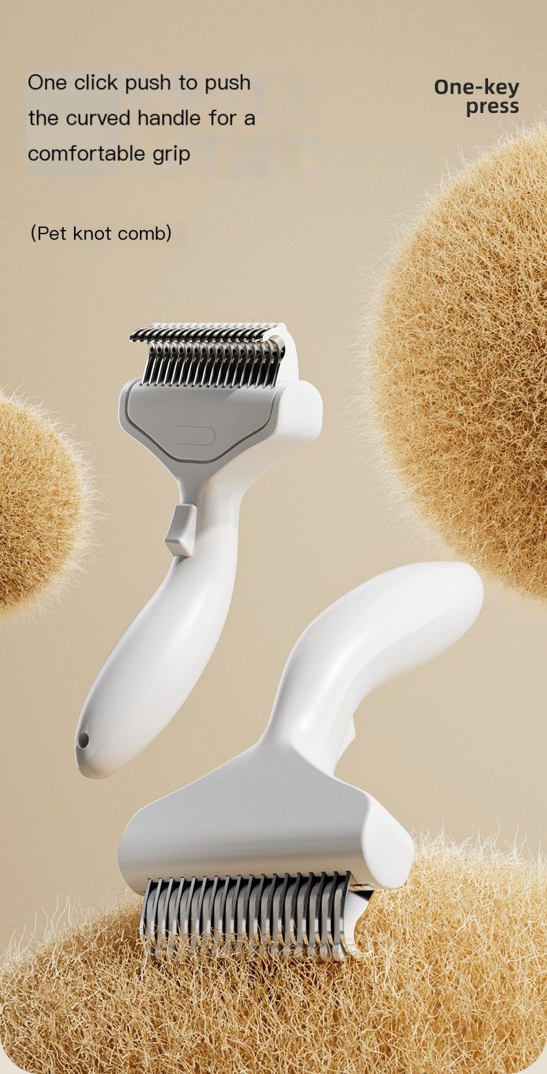 Cat hair comb-White