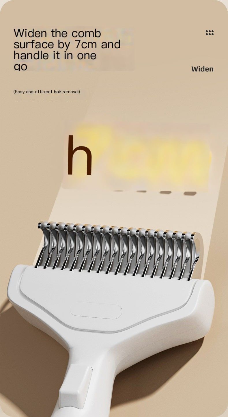Cat hair comb-White