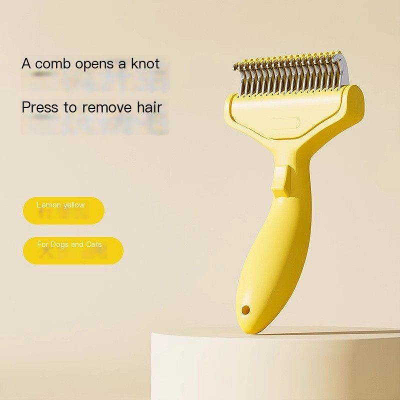 Cat hair comb-Yellow