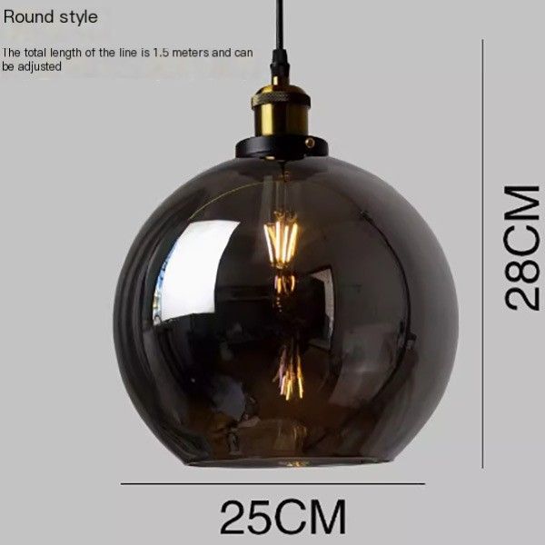 Smoke Gray Sphere 20cm - with 4W Light Source