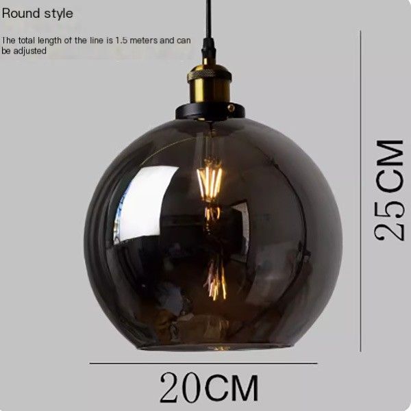 Smoke Gray Sphere 25cm - with 4W Light Source