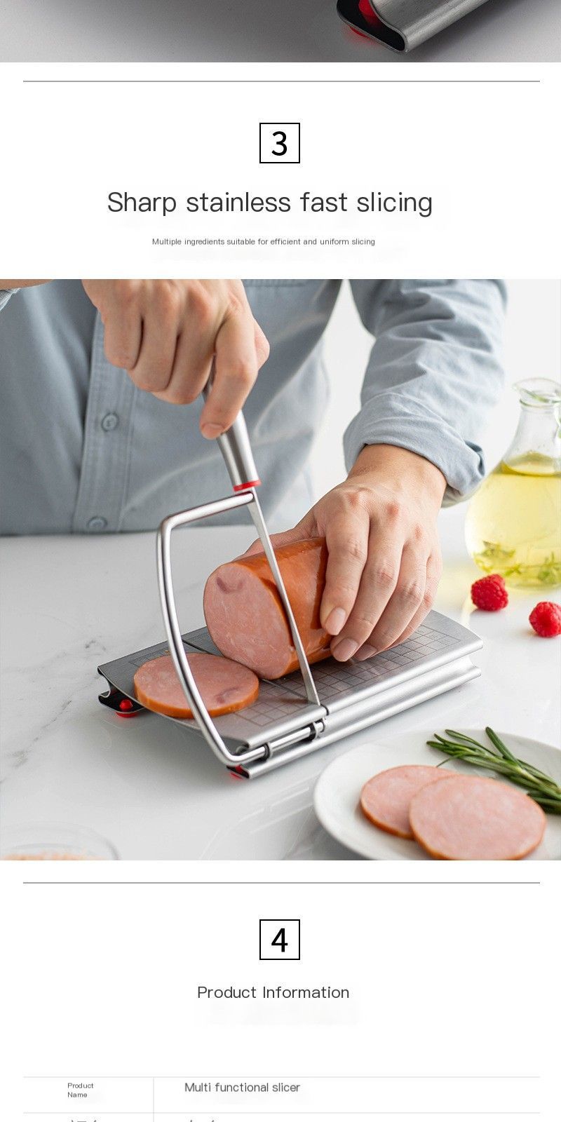 A stainless steel cheese slicer with scales-With scale