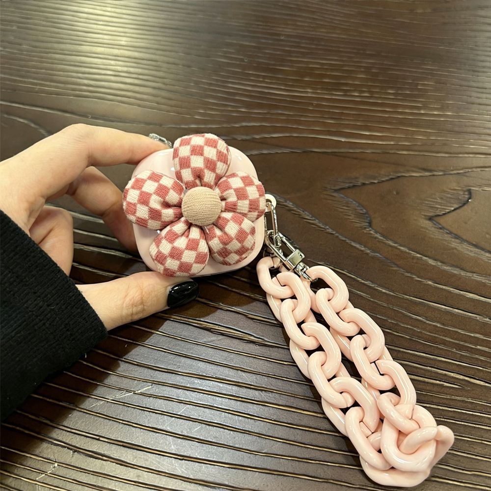 Cherry Bear Rabbit Pink Shell + Bead Chain AirPods Pro 2