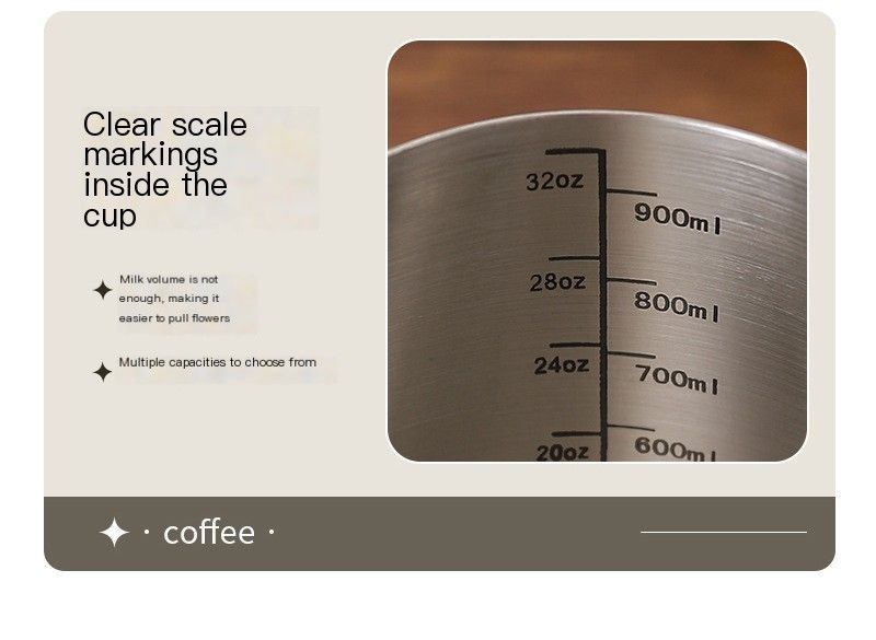 StainlessSteelCoffeeLatteArtCup1000ml-ModelA