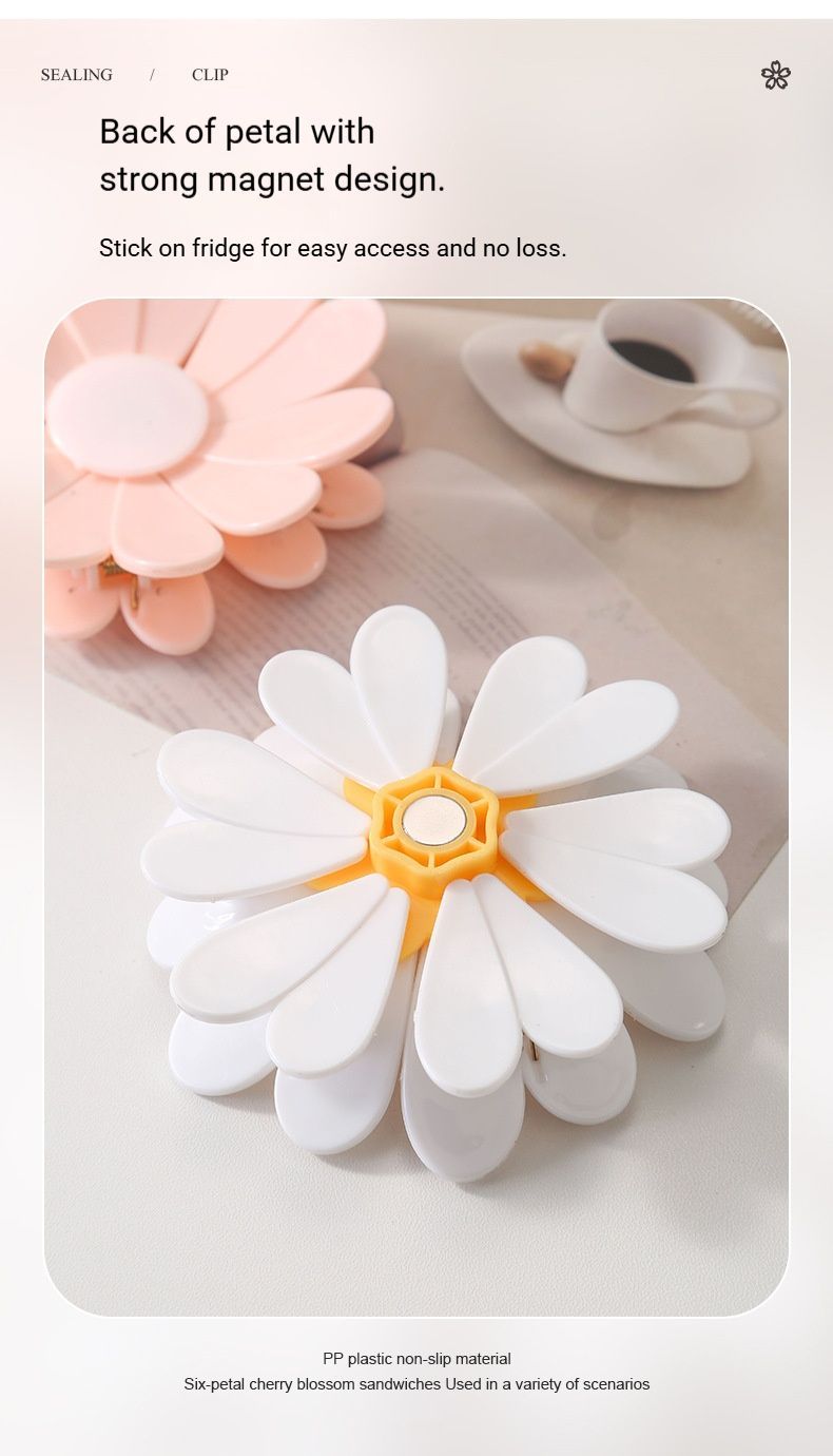 Daisy Sealing Clips Set Pink
