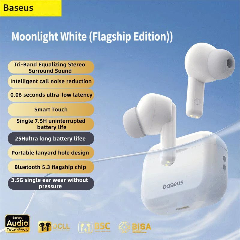 Baseus E17 Bluetooth headset-White
