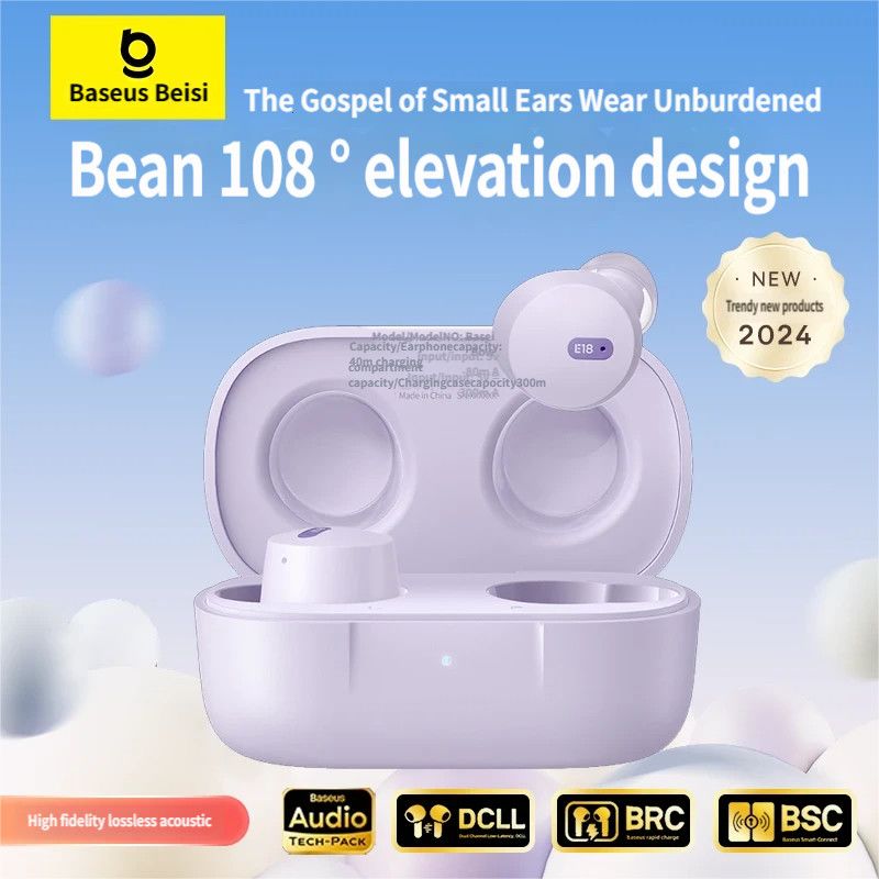 Baseus E18 Bluetooth headset-White