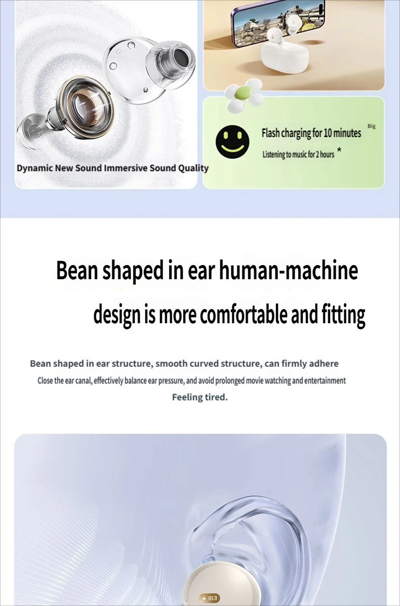 Baseus E18 Bluetooth headset-White