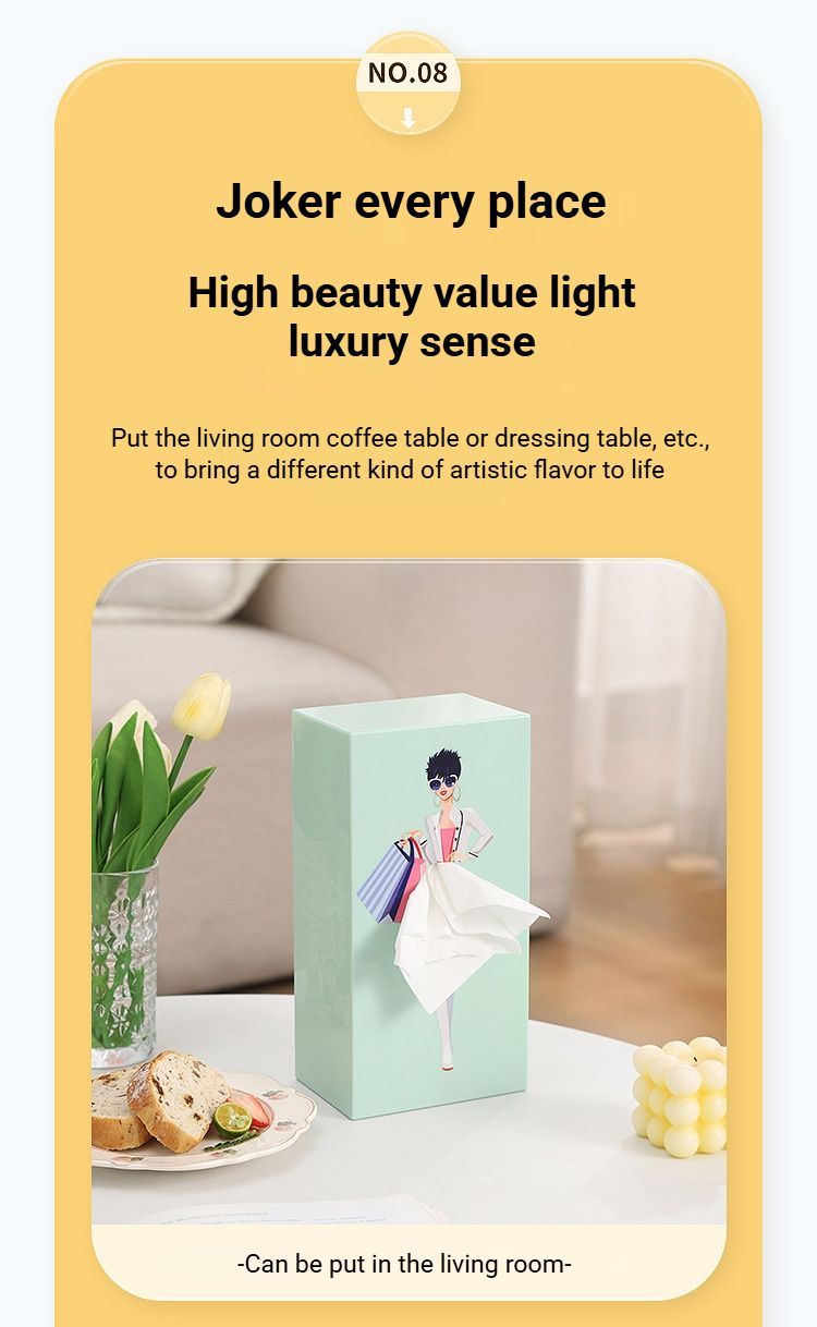 Elegant Light Mango Yellow Princess Tissue Box Holder
