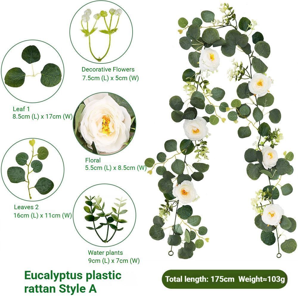 Eucalyptus with Flowers - 61 Heads-M