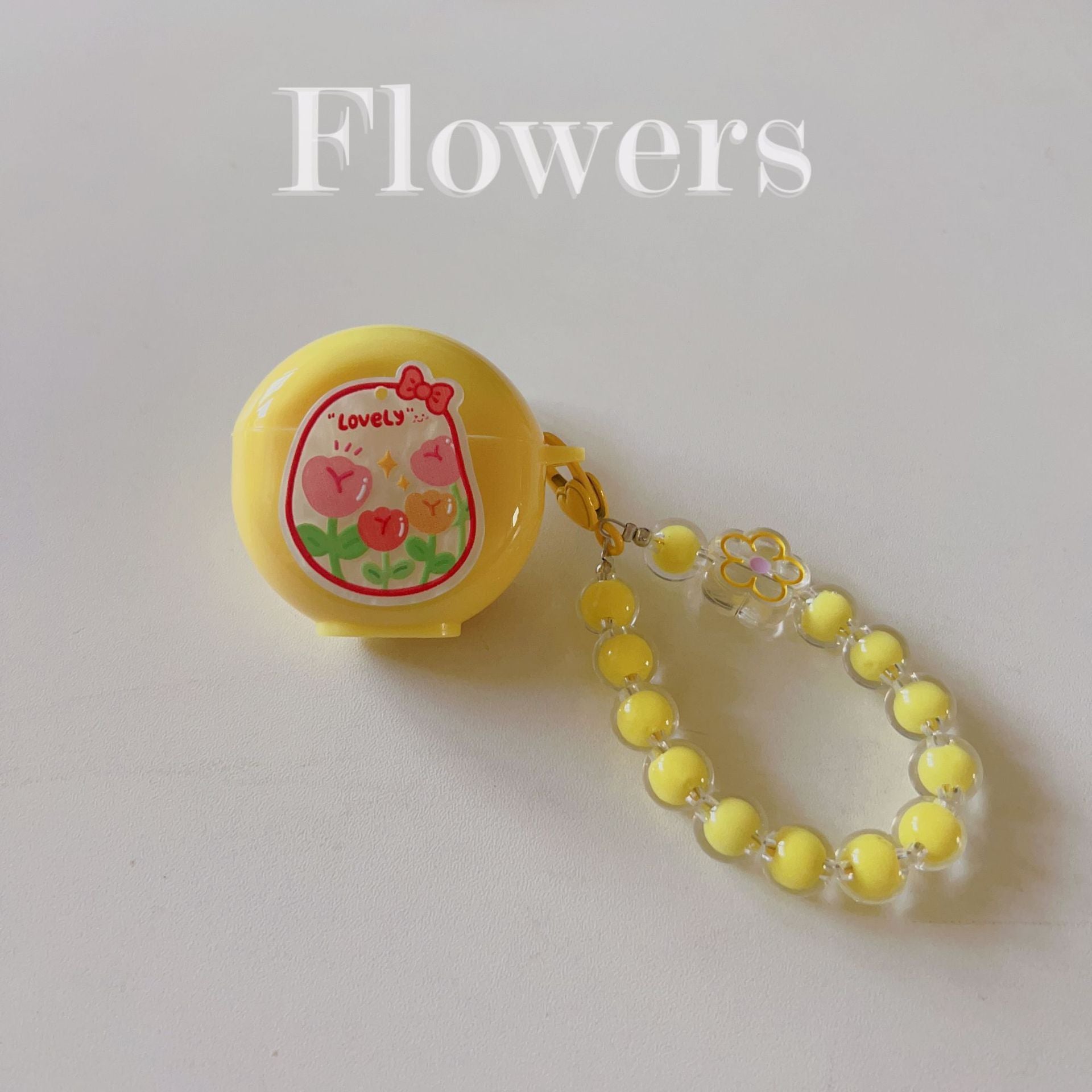 Floral patches + pink base shell + pink bracelet Apple AirPods Pro 2