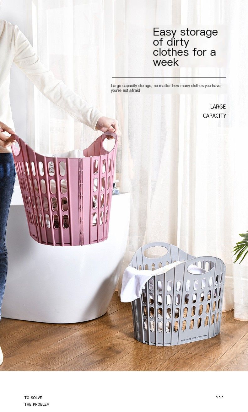 Fold the dirty clothes basket-small blue