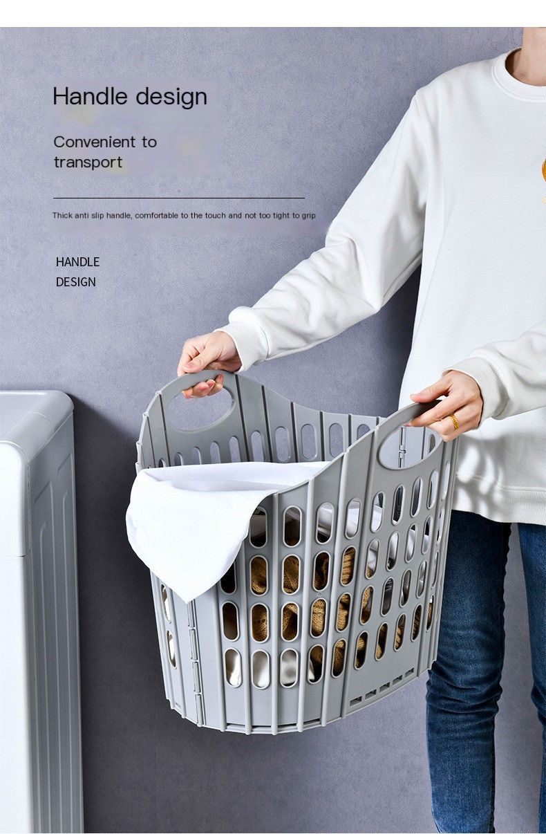 Fold the dirty clothes basket-small blue