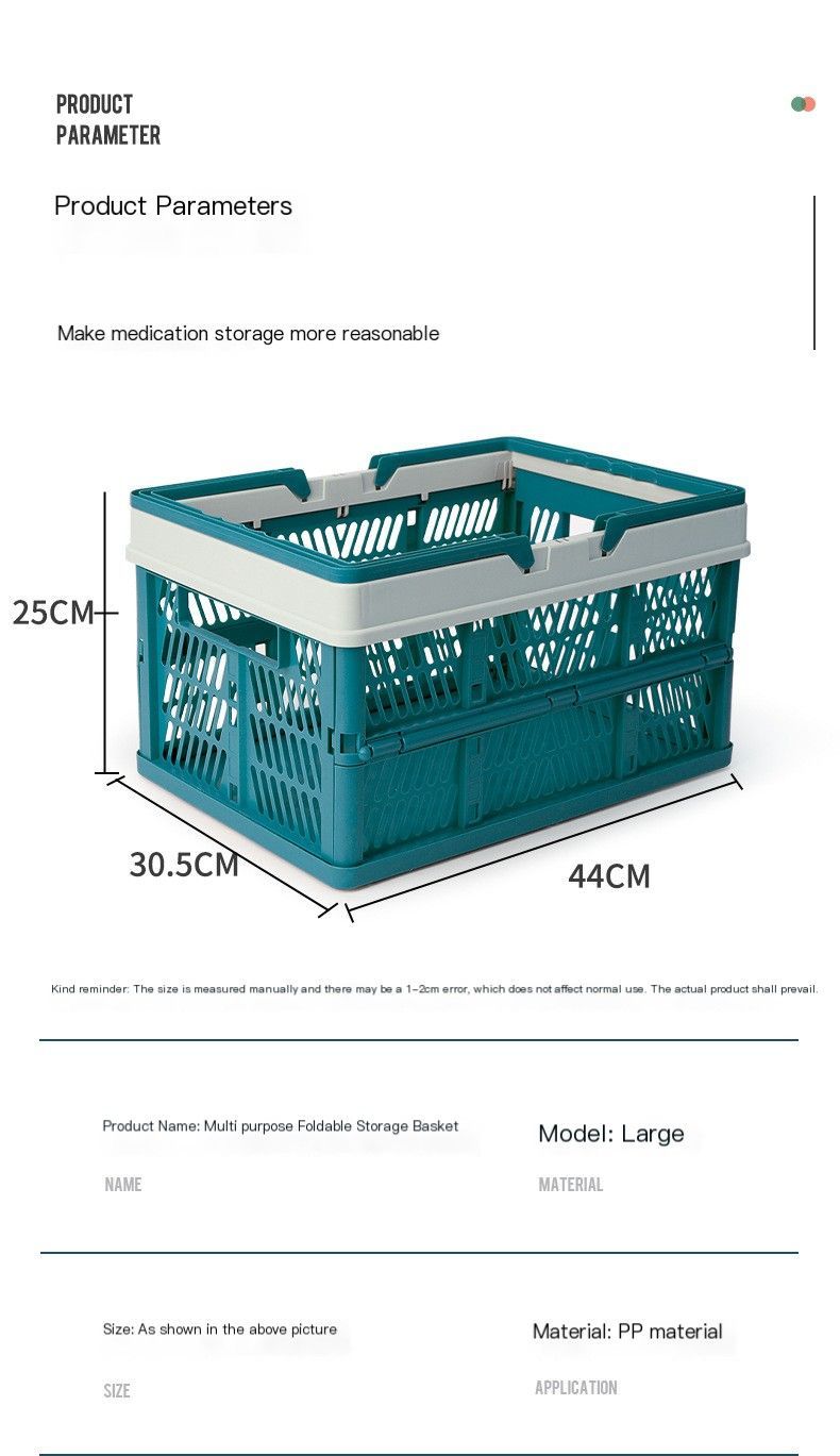 Folding picnic basket-Blue with Gray