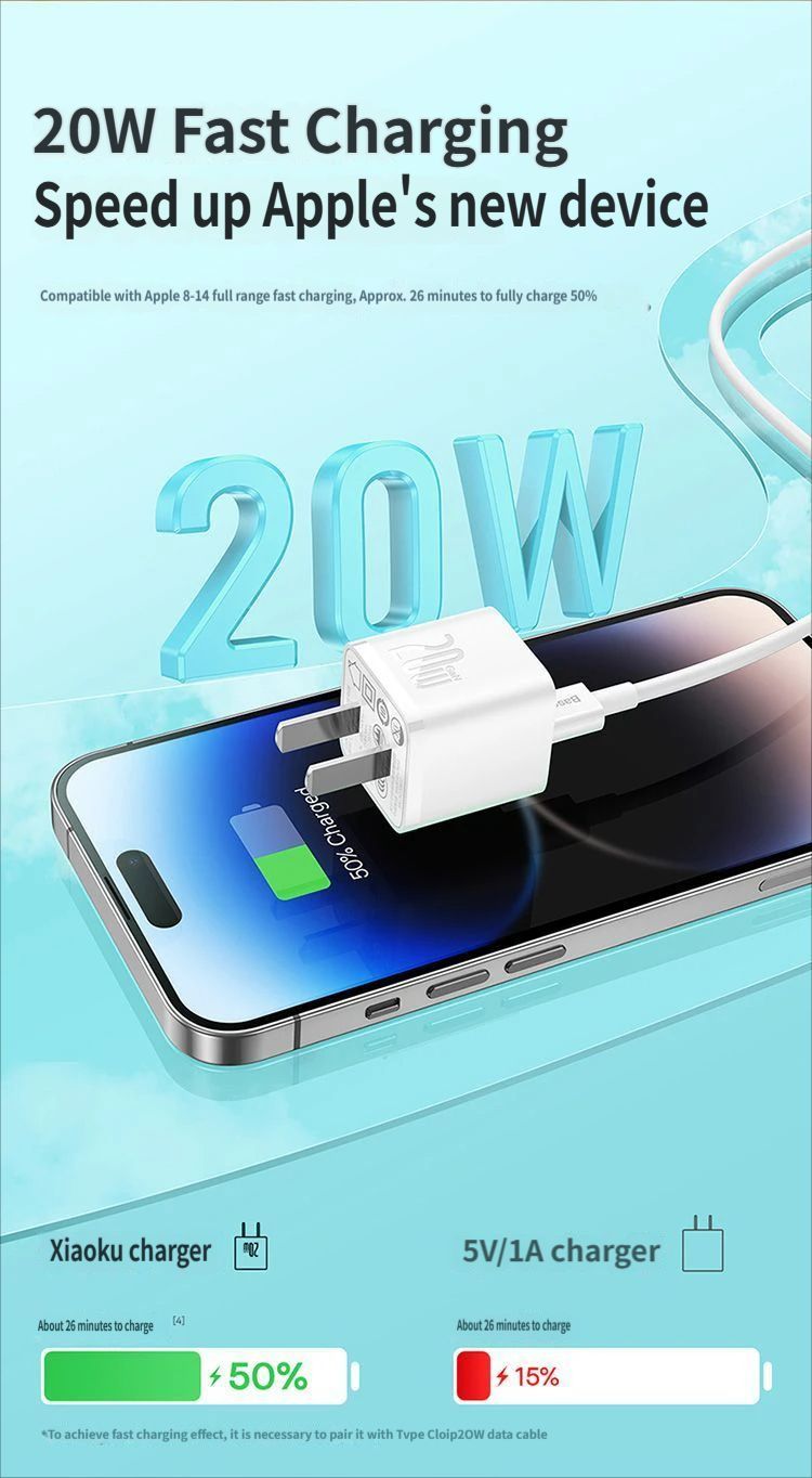 Baseus GaN5 Fast charging charger mini 1C 20W-Blue