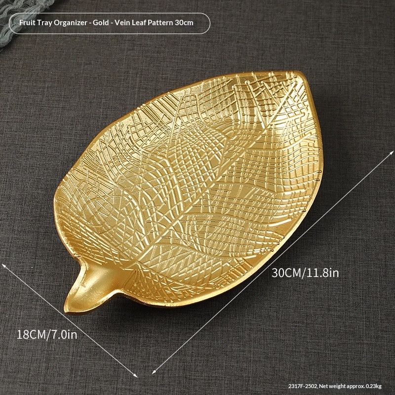 2317F-2501-Gold--VeinedLeaf25cm