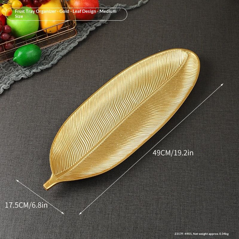 2317F-2502-Gold--VeinedLeaf30cm