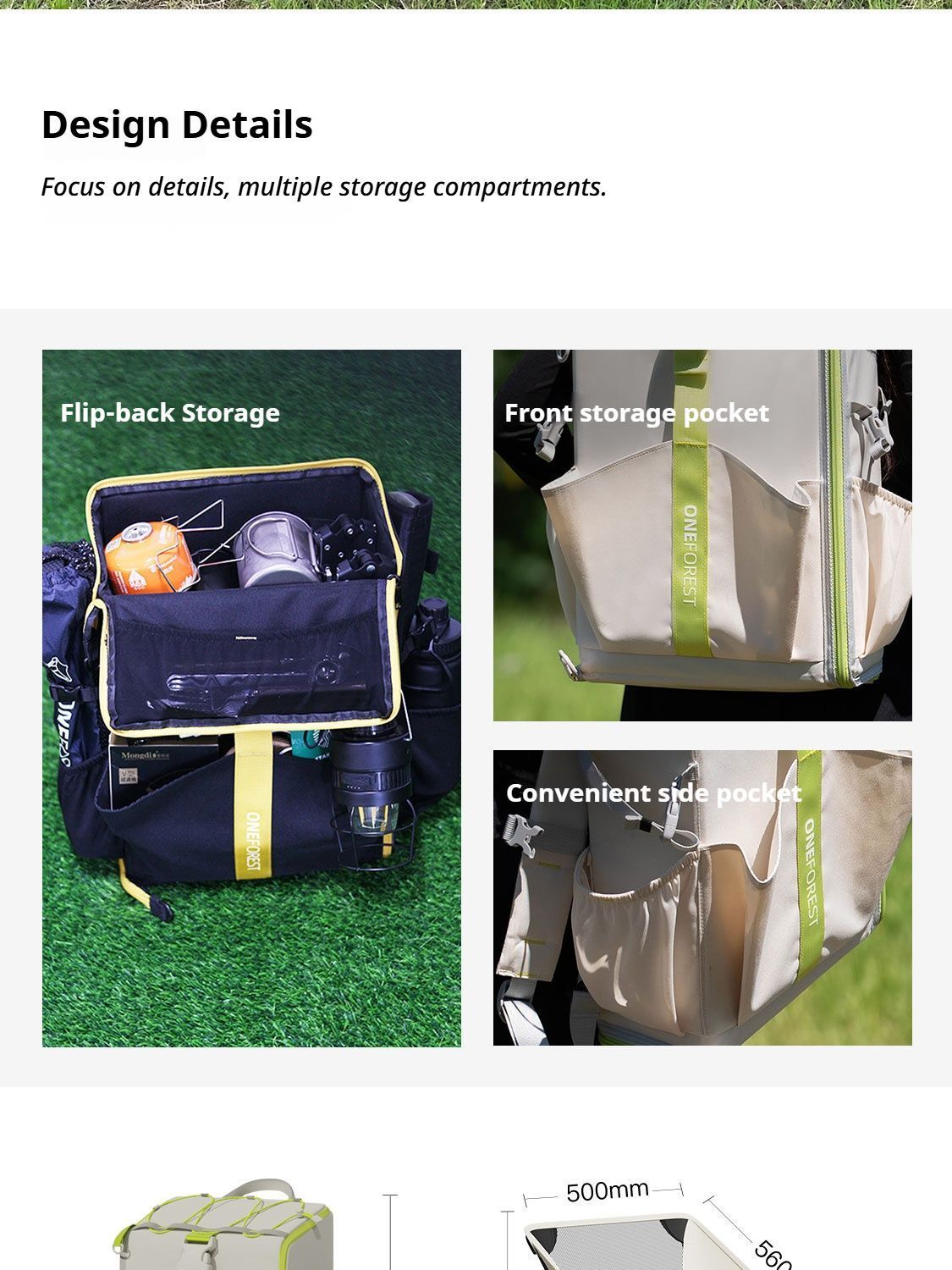 Green 4-Piece Set-Bag+Aluminum Table Frame+2 Moon Chairs