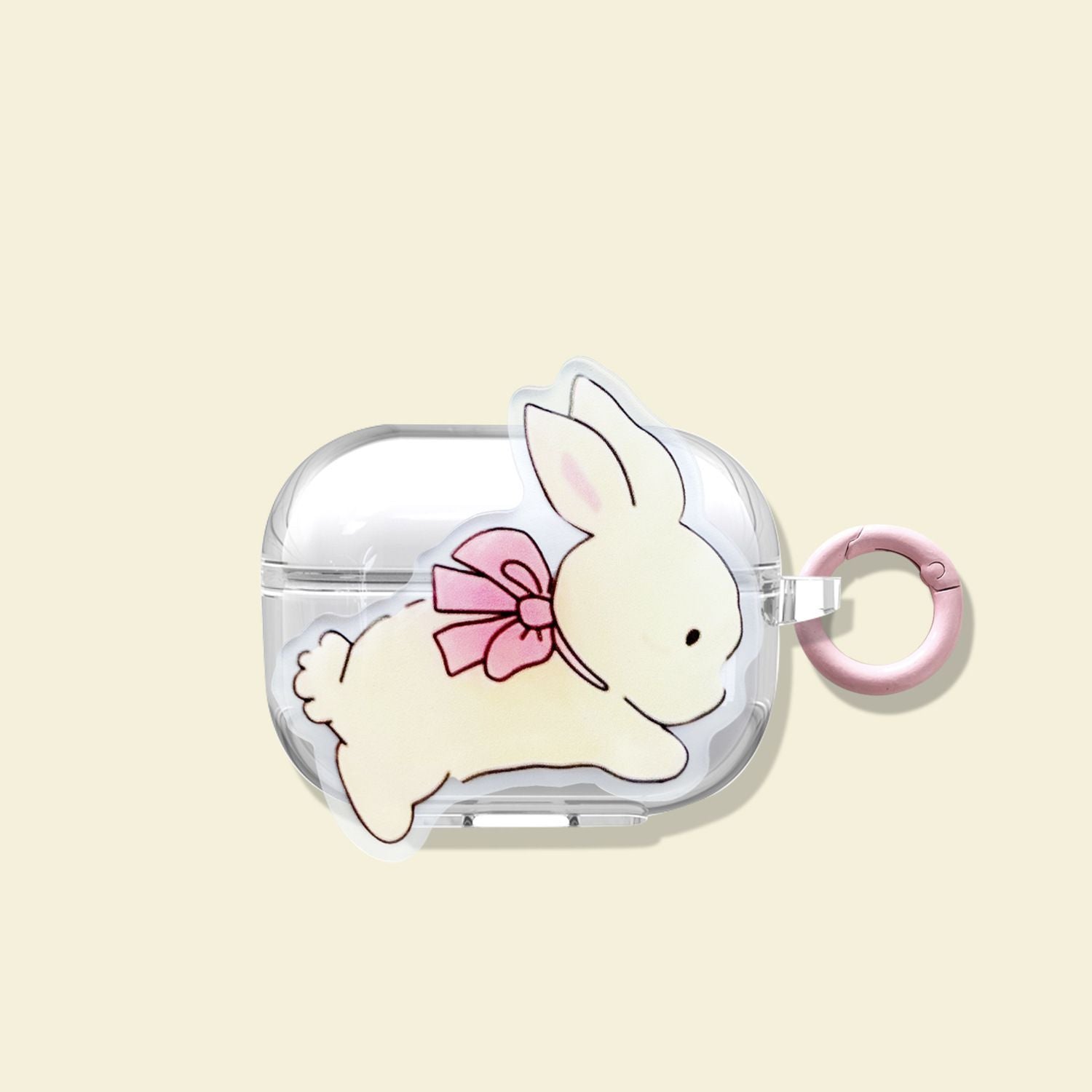 Hugging Radish Rabbit + Round Ring Apple Airpods 4