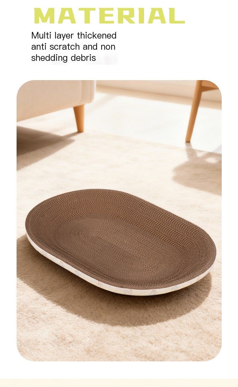 LargeCatScratcher,OvalShape,53x37cm-ThinStyle