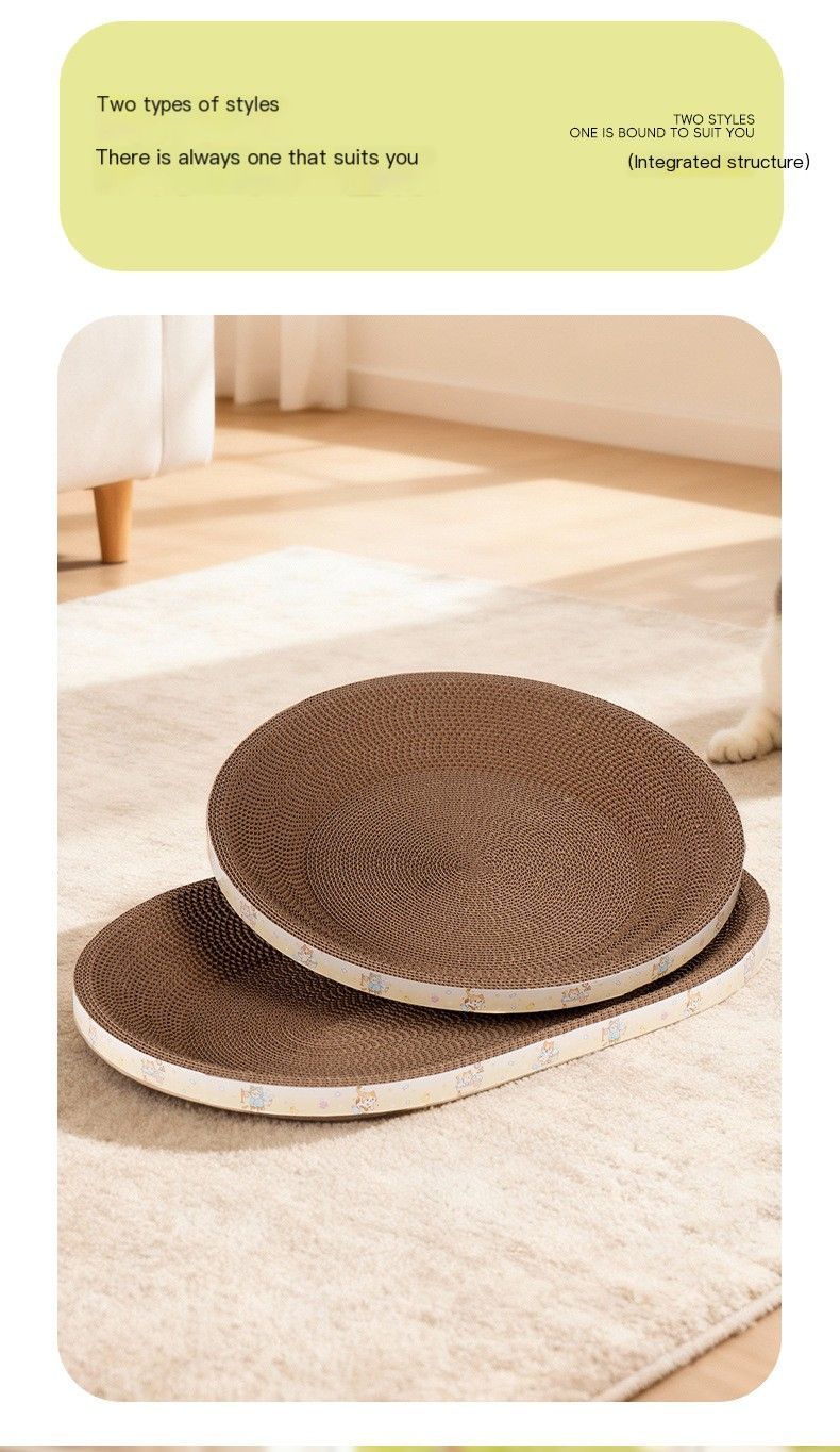 LargeCatScratcher,OvalShape,58x42cm-ThinStyle
