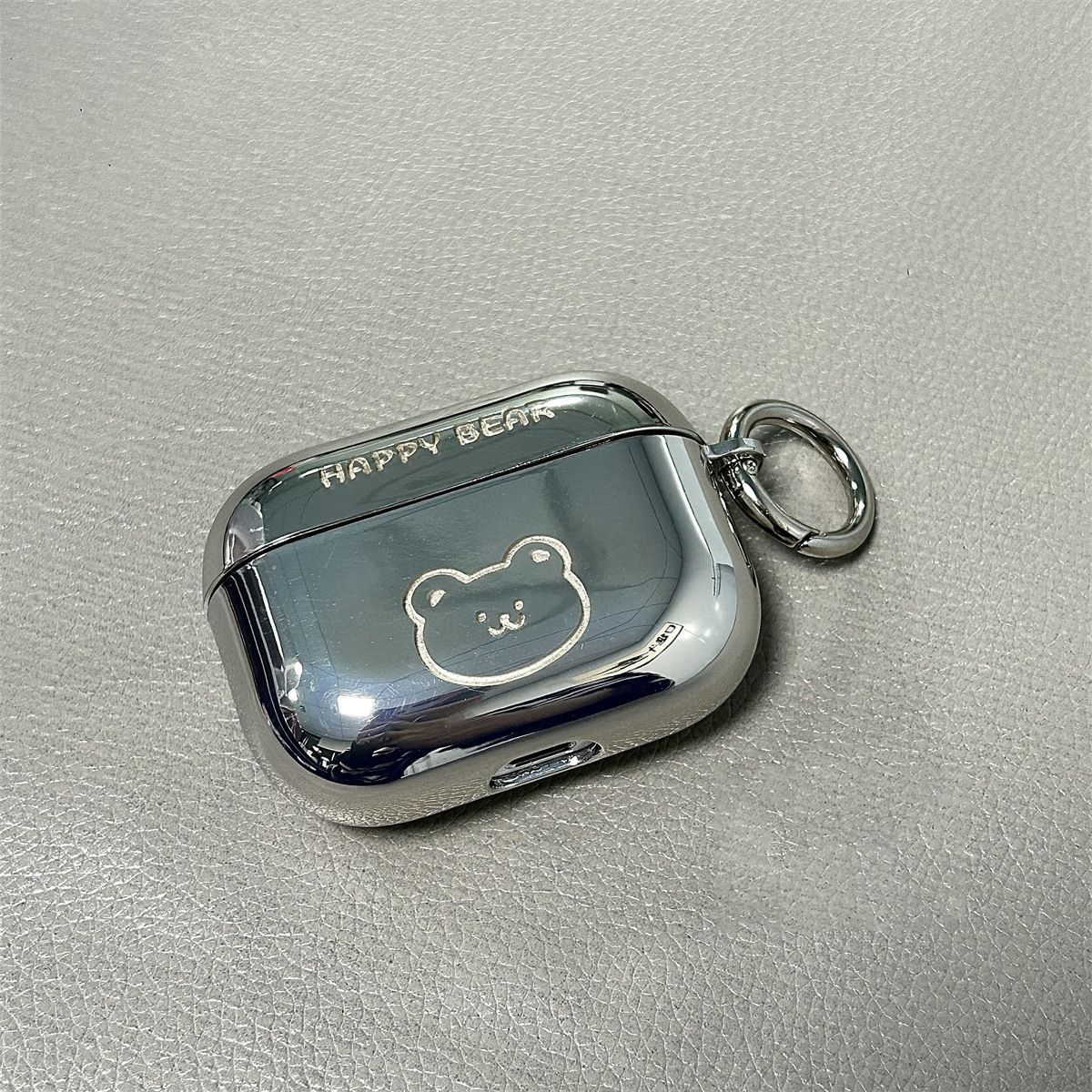 Laser Engraved Smiley + Matching Keychain + Necklace AirPods pro