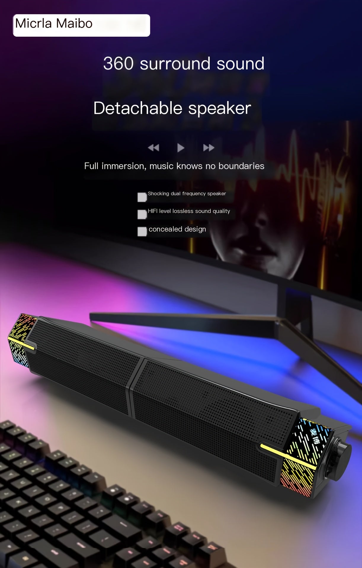 Microlab M-T11 Bluetooth wired speaker-Black