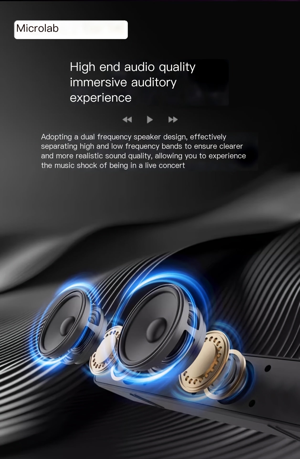 Microlab M-T11 Bluetooth wired speaker-Black