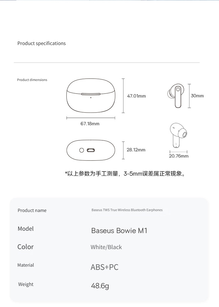 Baseus M1 Bluetooth headset-Black