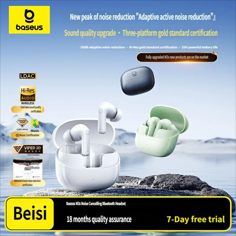 Baseus M3s Bluetooth headset-White