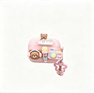 Music Bear Bluetooth Earphone Case + pendant AirPods Pro 3