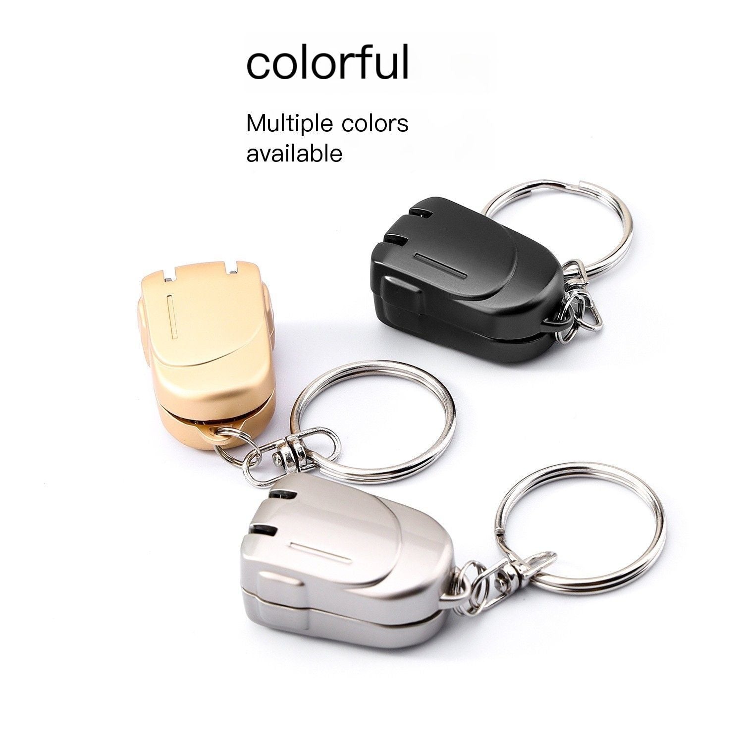 So he carried folding nail clippers-Black Mini cat and Keychain