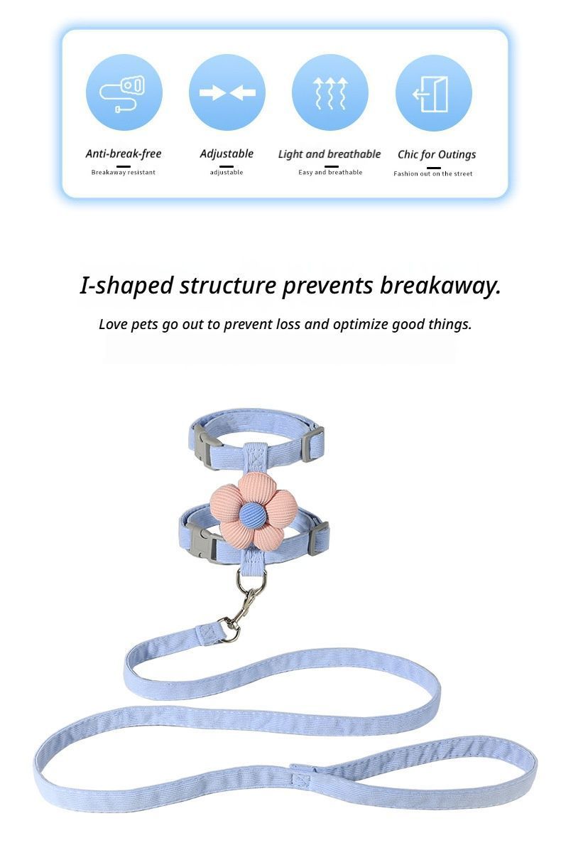 Pet Harness-pink+1.8m Leash+Size M