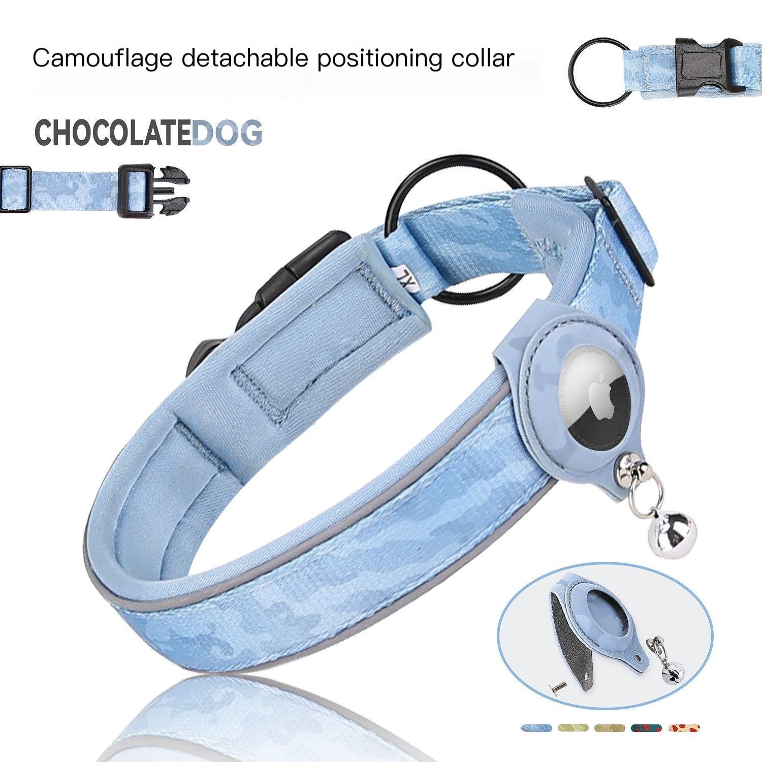 Pet positioning collar-Camo Yellow 1Pair1-XL-without locator