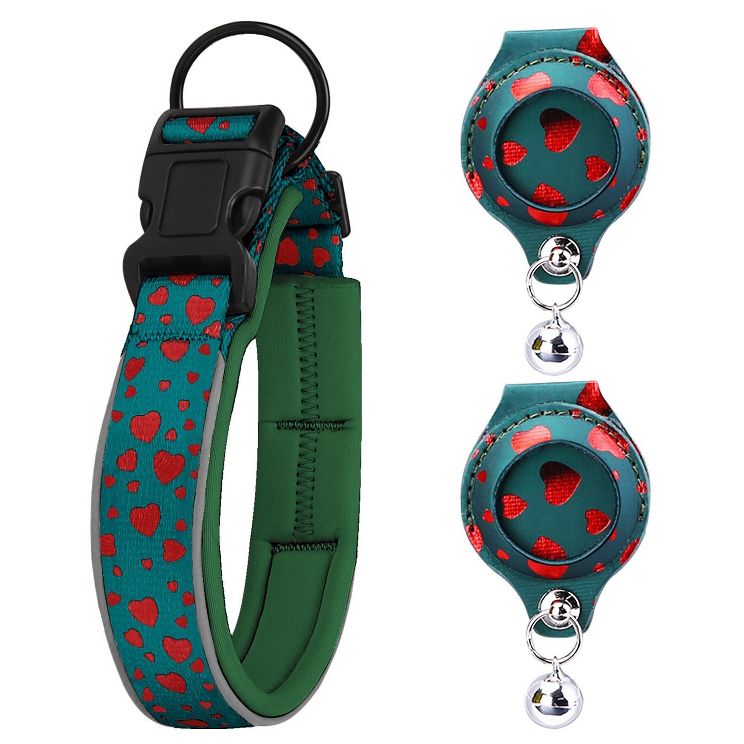Pet positioning collar-Heart Yellow 1Pair1-S-without locator