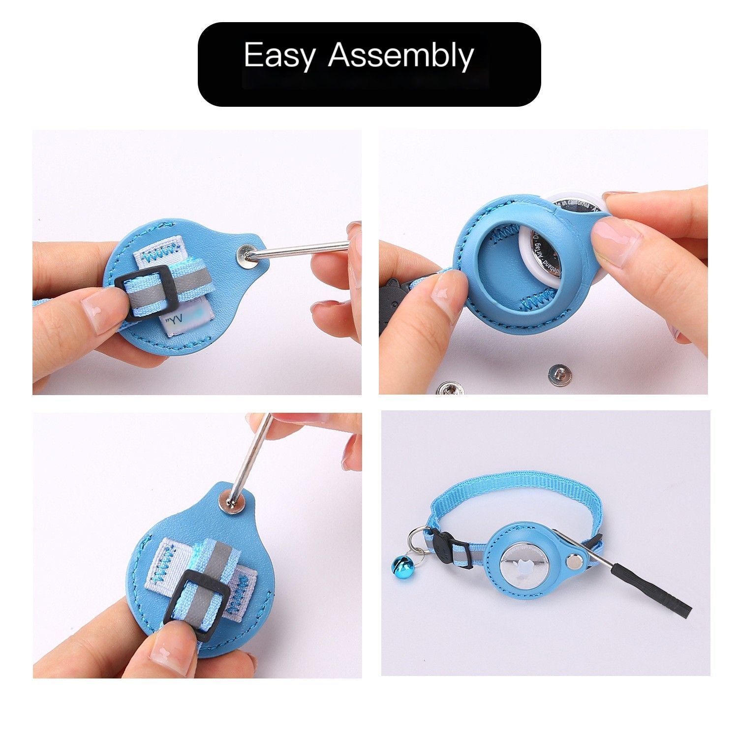 Pet positioning neck collar-Blue