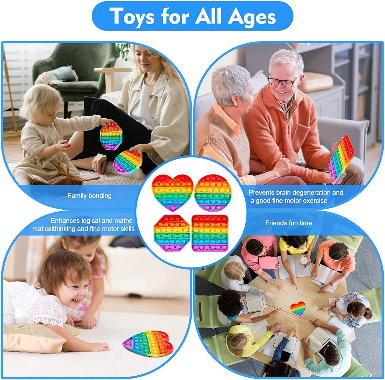 Puzzle Finger Bubble Fun Toy-Round