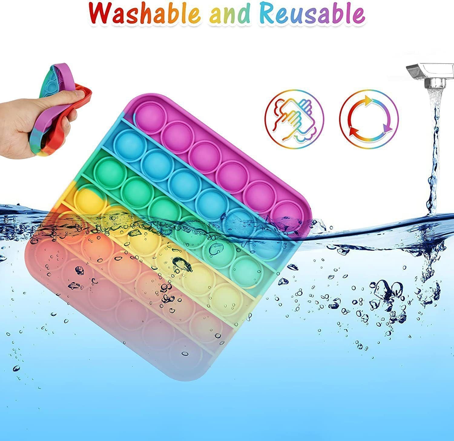 Puzzle Finger Bubble Fun Toy-Small square