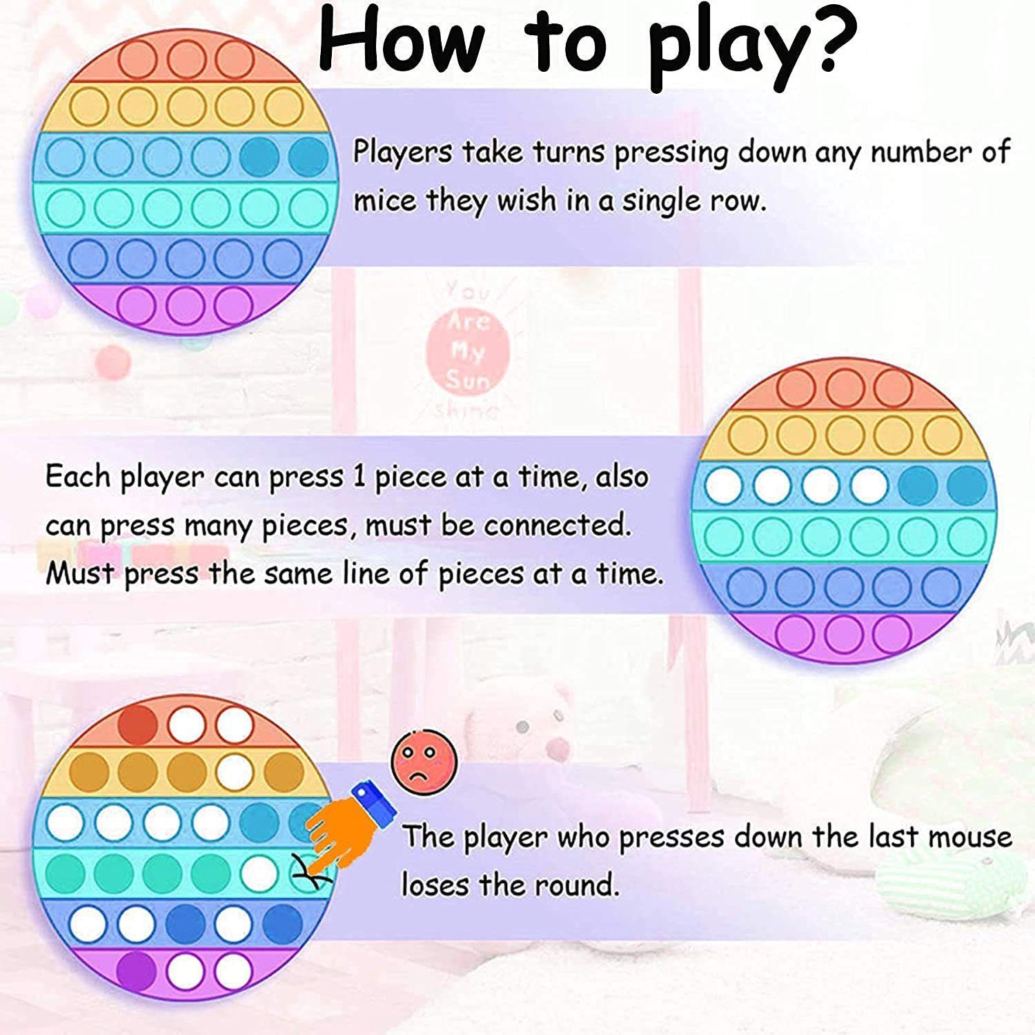 Puzzle Finger Bubble Fun Toy-Square