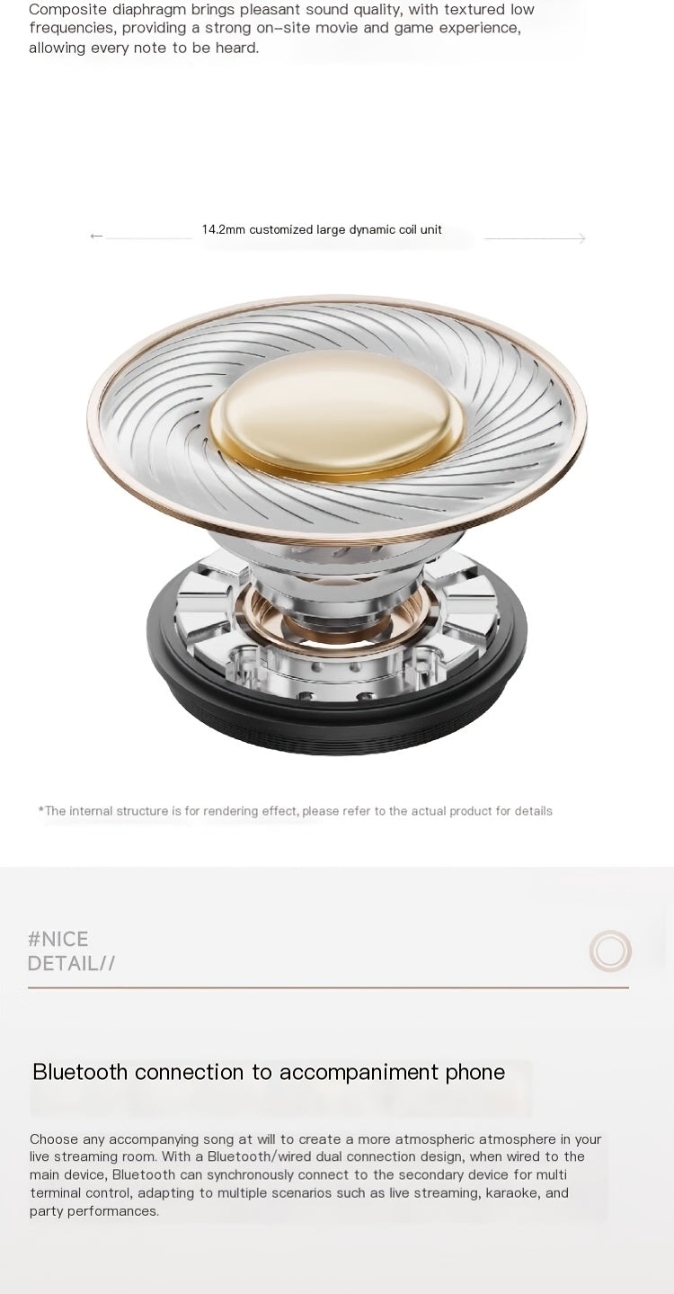 Colorful QK01 Wired karaoke headphones-White