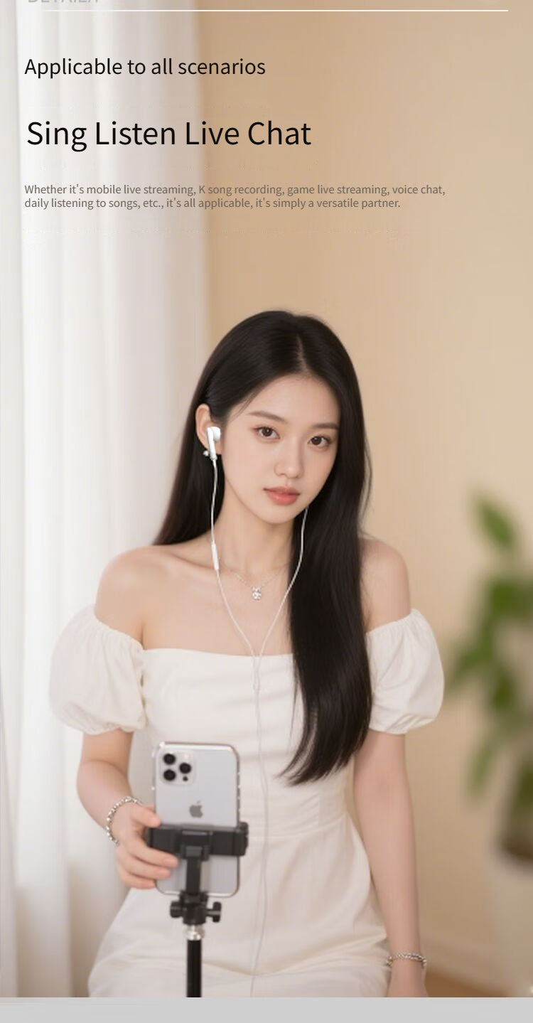 Colorful QK01 Wired karaoke headphones-White