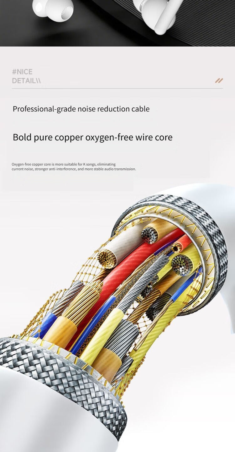 Colorful QK01 Wired karaoke headphones-White