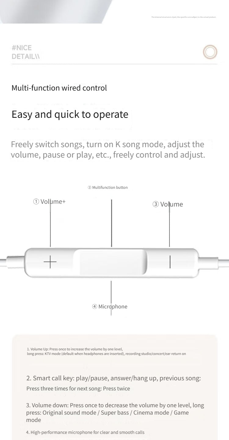 Colorful QK01 Wired karaoke headphones-White